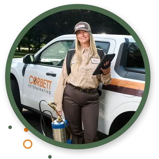 technician in front of truck